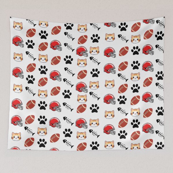 Item preview, Cute Football & Cat Design (US) designed and sold by PawFitt.