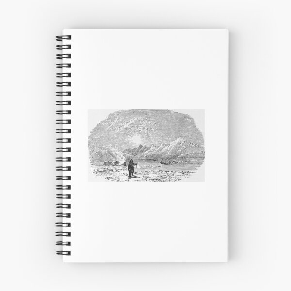 Item preview, Vintage Arctic Explorer Woodcut Illustration designed and sold by Antique Science Press.