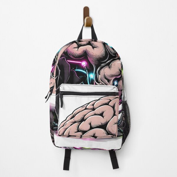 Item preview, Cyberpunk Brain with Neon Lights and Black Roses designed and sold by CraftyValley.