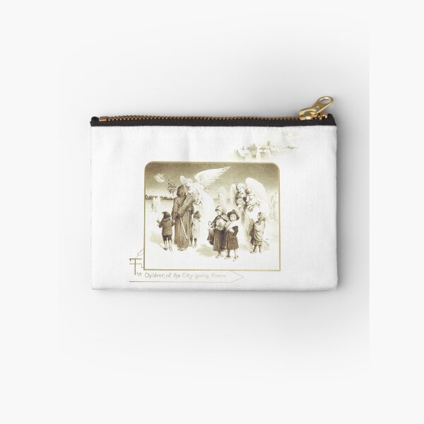 Item preview, Vintage Children Going Home Angel Lithograph Art designed and sold by Antique Science Press.