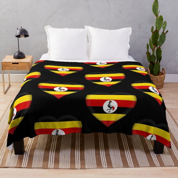 Item preview, Ugandan Flag Heart 3D Uganda Love Gift Design designed and sold by yazdogs.