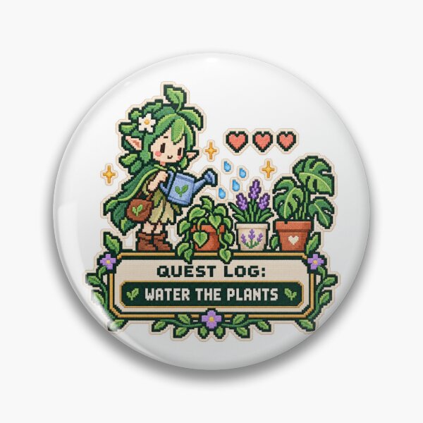 Item preview, Quest Log: Water the Plants – Cozy Pixel Garden Fairy designed and sold by ODDLUME CLUB.