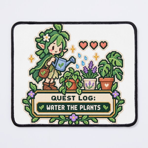 Item preview, Quest Log: Water the Plants – Cozy Pixel Garden Fairy designed and sold by ODDLUME CLUB.