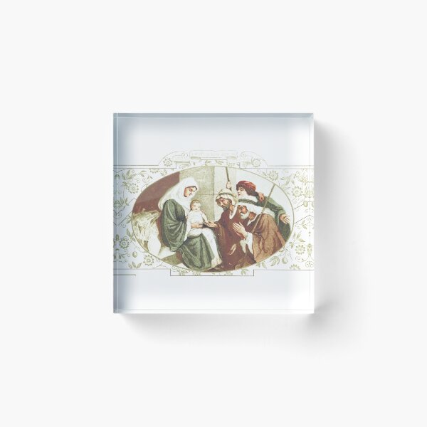 Item preview, Vintage Nativity Scene Christmas Lithograph designed and sold by Antique Science Press.