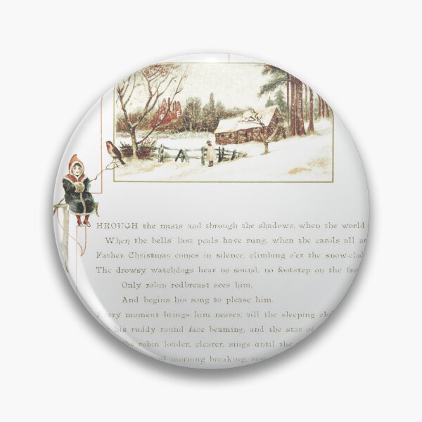 Item preview, Vintage Christmas Poem and Winter Landscape designed and sold by Antique Science Press.