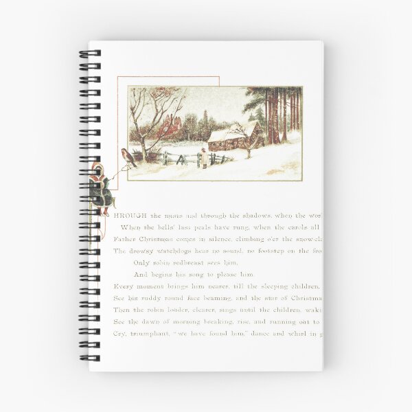 Item preview, Vintage Christmas Poem and Winter Landscape designed and sold by Antique Science Press.