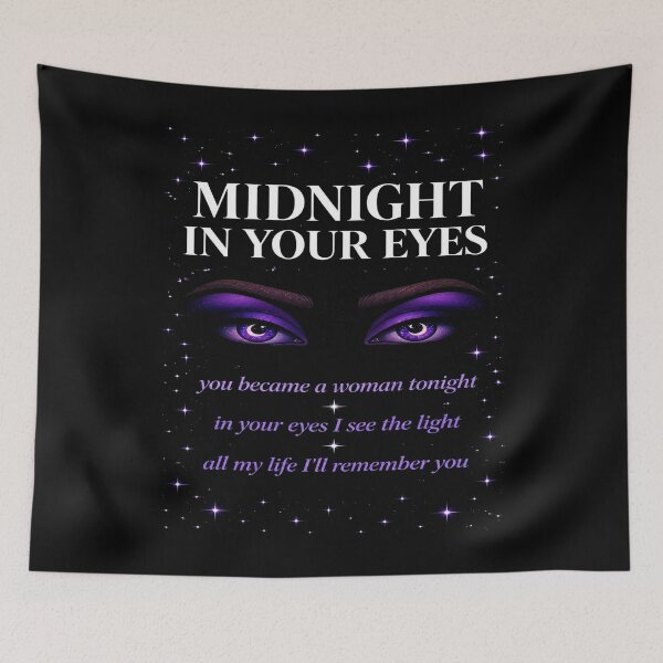 Item preview, Midnight In Your Eyes Purple Cosmic Eyes Crescent Moon designed and sold by ZoomTaDesign.