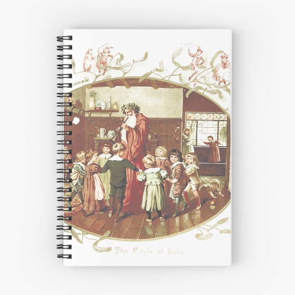 Item preview, Vintage Christmas Circle of Love Illustration designed and sold by Antique Science Press.