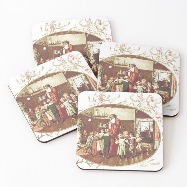 Item preview, Vintage Christmas Circle of Love Illustration designed and sold by Antique Science Press.