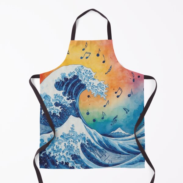 Item preview, Ocean Wave Music Art – Colorful Watercolor Wave & Musical Notes. designed and sold by fbtrisha.