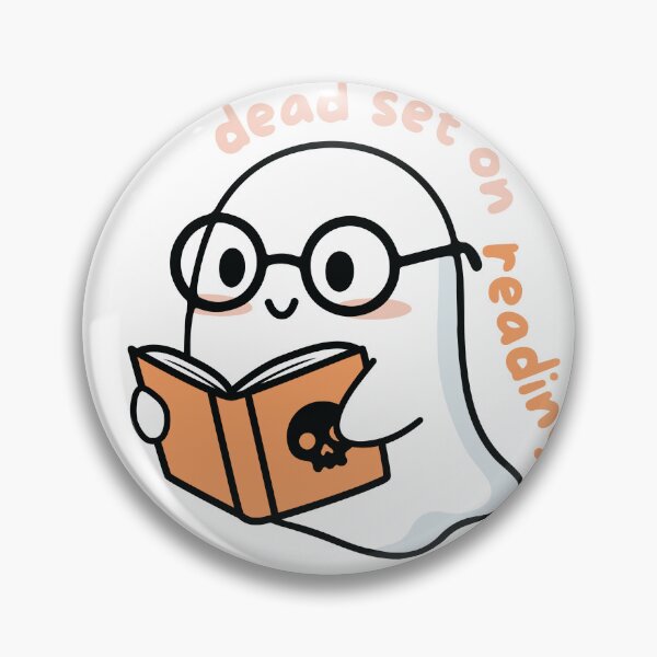 Item preview, Dead Set on Reading Ghost with Book designed and sold by sculptedstoriesco.