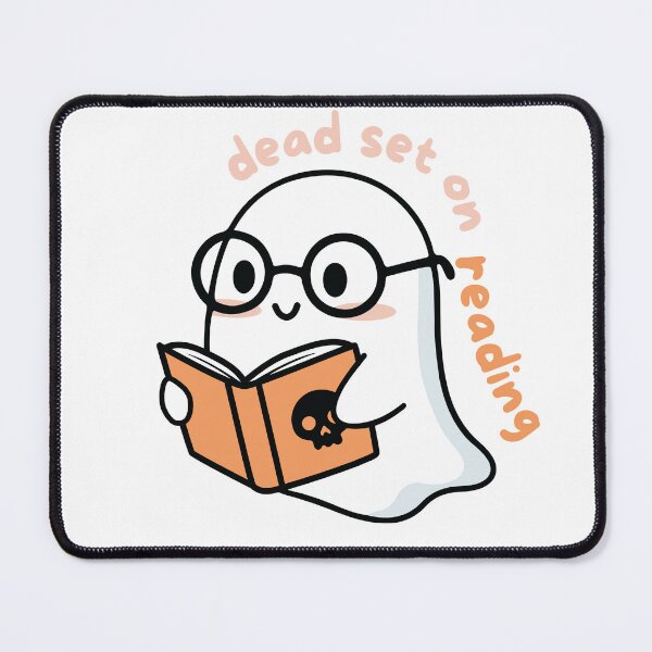Item preview, Dead Set on Reading Ghost with Book designed and sold by sculptedstoriesco.