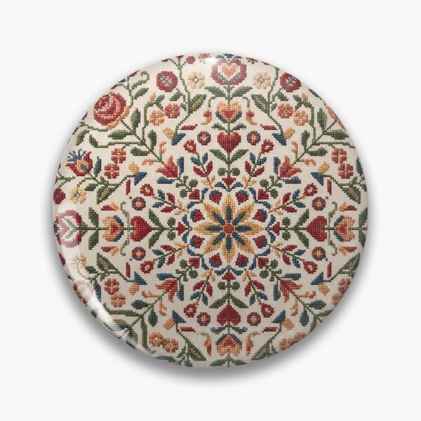 Item preview, Swedish Dala Folk Art Geometric Symmetrical Pattern designed and sold by BrainCurves.
