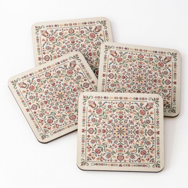 Item preview, Swedish Dala Folk Art Geometric Symmetrical Pattern designed and sold by BrainCurves.