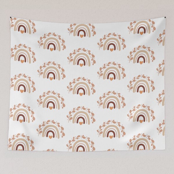 Item preview, Boho Rainbow Botanical Leaves Earthy Nursery Design designed and sold by Anita Ohulo.