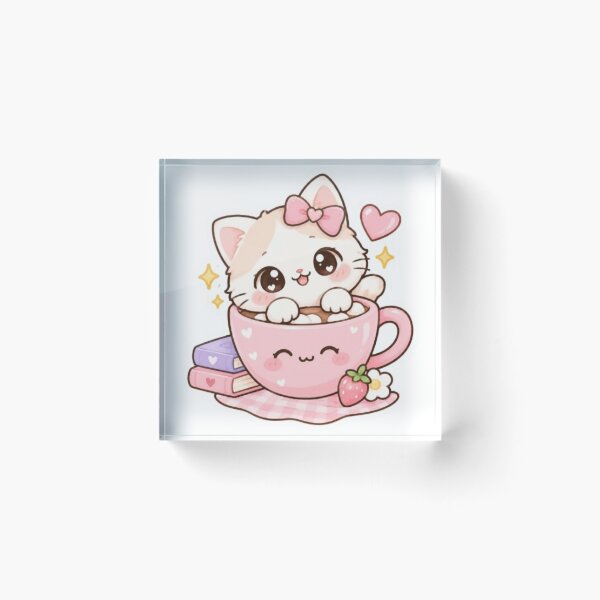 Item preview, Cute kawaii kitten stickers designed and sold by Vegasstickers.