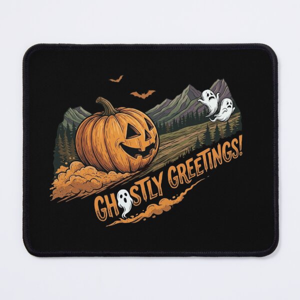 Item preview, Ghostly Greetings Pumpkin Chasing Ghosts Halloween Design designed and sold by T-Motive.