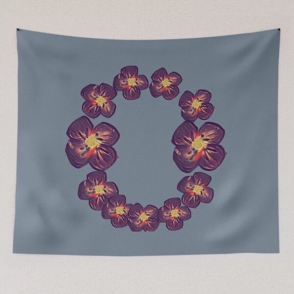 Item preview, Floral Monogram Letter O - Deep Purple Balkan Pansy Aesthetic designed and sold by BalkanBloomArt.