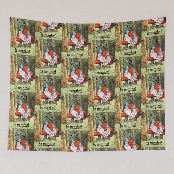 Item preview, Gnomes on Toadstools Sewing, SEWING is Magical designed and sold by JoyfulWhimsy.