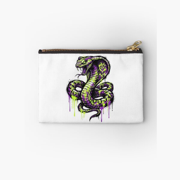 Item preview, Toxic Strike - Neon Purple and Green Cobra with Graffiti Drip Art designed and sold by StickVerse by Owais.