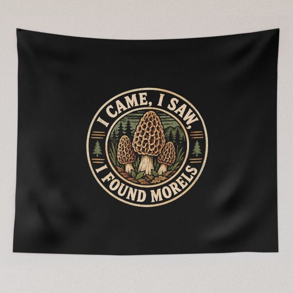 Item preview, Vintage Morel Mushroom Foraging designed and sold by DemureArtsy.
