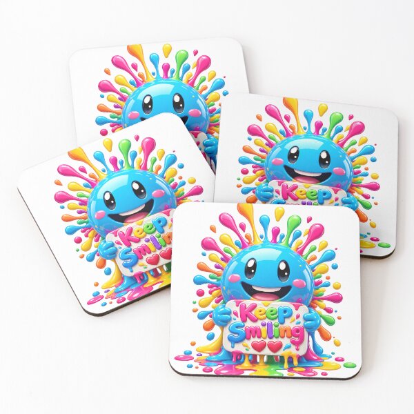 Item preview, Keep Smiling – Colorful Happy Paint Splash Character ❤️❤️ designed and sold by IMuDesigner.