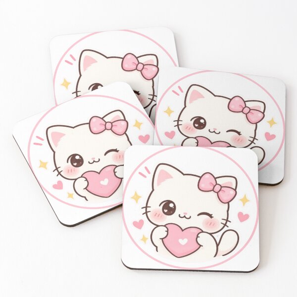 Item preview, Cute kawaii kitty sticker designed and sold by Vegasstickers.