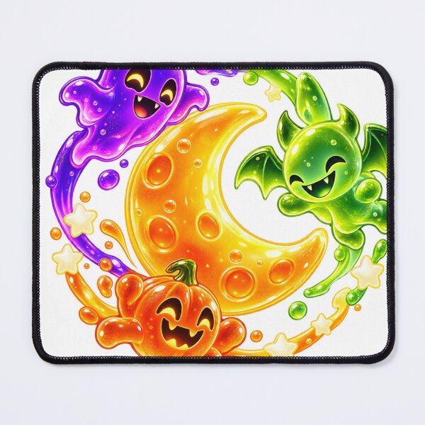 Item preview, Gummy Halloween Moon – Cute Ghost, Bat and Pumpkin Monsters designed and sold by ODDLUME CLUB.