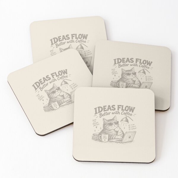 Item preview, Ideas Flow Cat Coffee Studio designed and sold by awesome-loob.