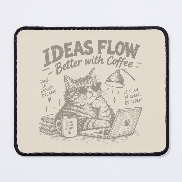 Item preview, Ideas Flow Cat Coffee Studio designed and sold by awesome-loob.