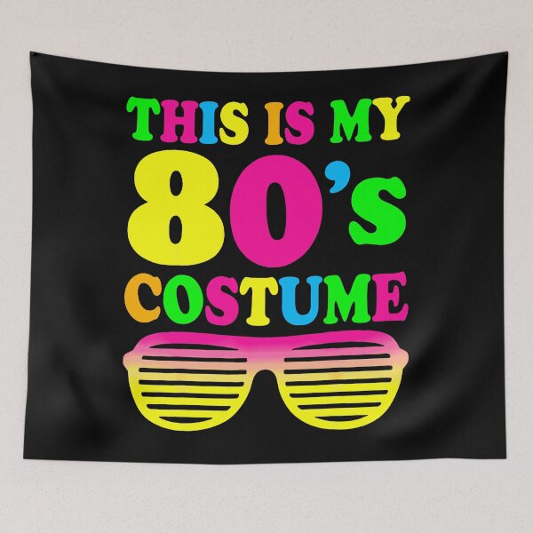 Item preview, This Is My 80s Costume Neon Rainbow Text Shutter Shades Retro Party Apparel designed and sold by slmfams.