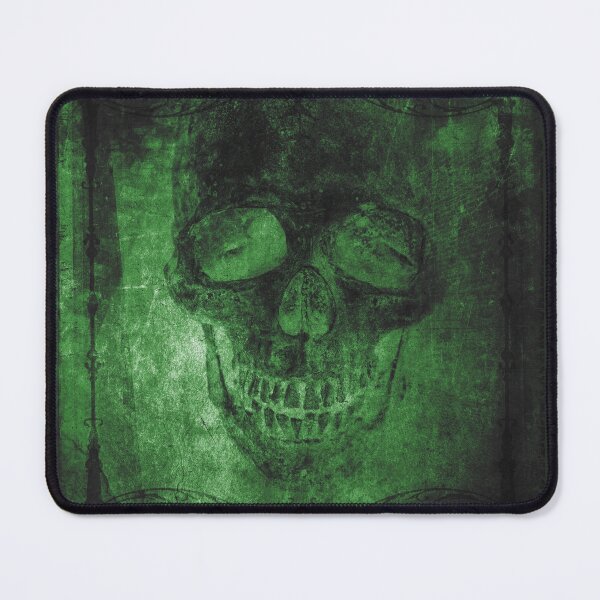 Item preview, Faded Gothic Skull Green Ornate Vignette Portrait designed and sold by Ghoul Enterprises.