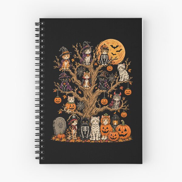 Item preview, Retro Vintage Halloween Cats Tree Pumpkin Spooky designed and sold by Moizento.