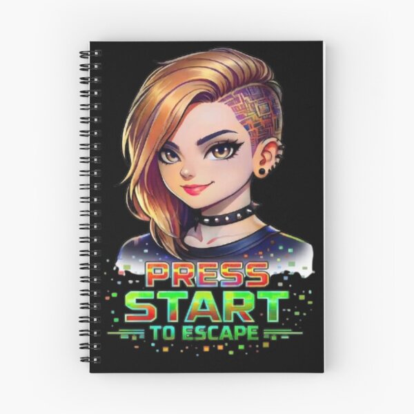 Item preview, Press Start To Escape Cyberpunk Gamer Girl Anime Art designed and sold by FABIOLA1970.