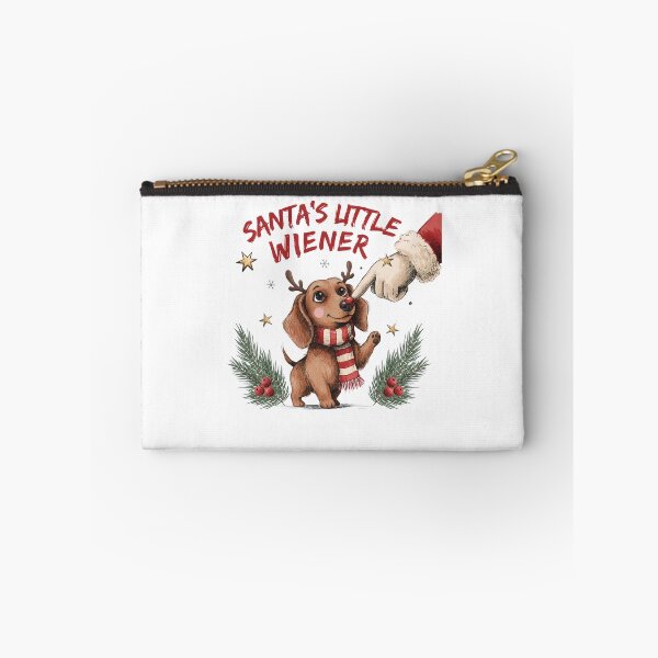 Item preview, Funny Dachshund Christmas Pun Santa's Little Wiener Dog Retro Holiday designed and sold by DYAFLK.