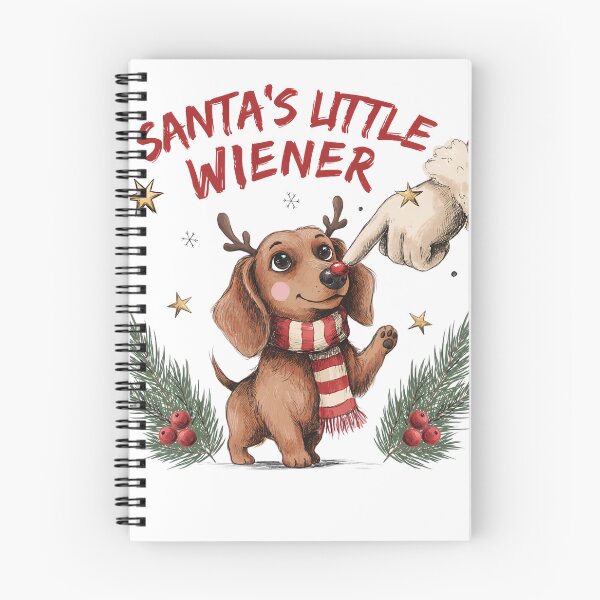 Item preview, Funny Dachshund Christmas Pun Santa's Little Wiener Dog Retro Holiday designed and sold by DYAFLK.