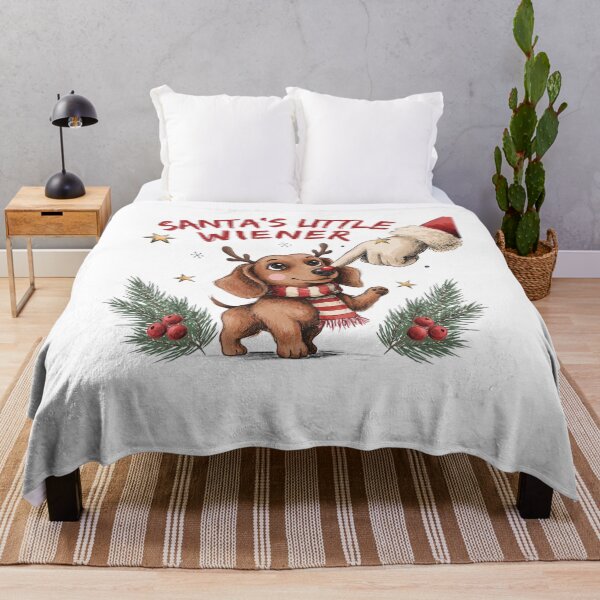 Item preview, Funny Dachshund Christmas Pun Santa's Little Wiener Dog Retro Holiday designed and sold by DYAFLK.