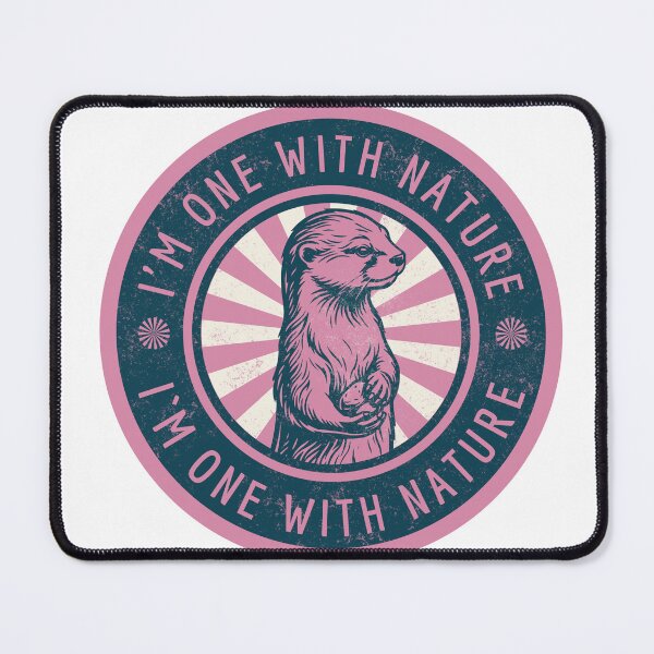 Item preview, Cute Otter Nature Badge Retro Design designed and sold by benyrhmt.