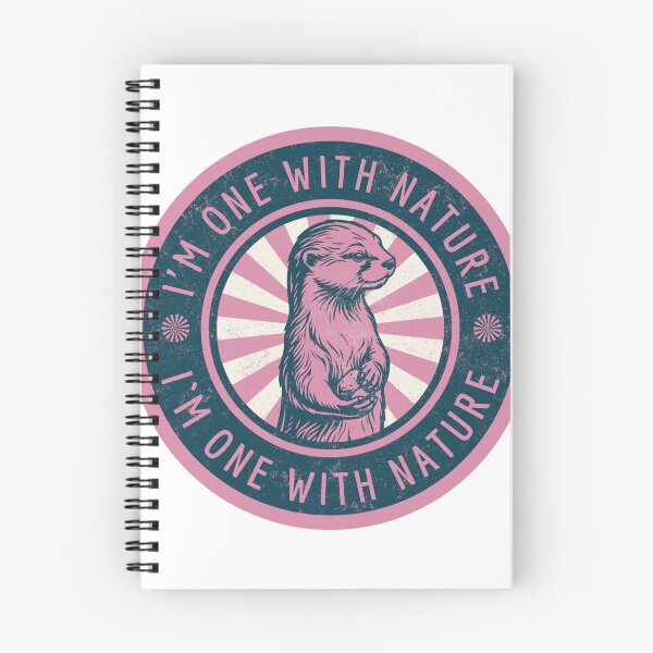 Item preview, Cute Otter Nature Badge Retro Design designed and sold by benyrhmt.