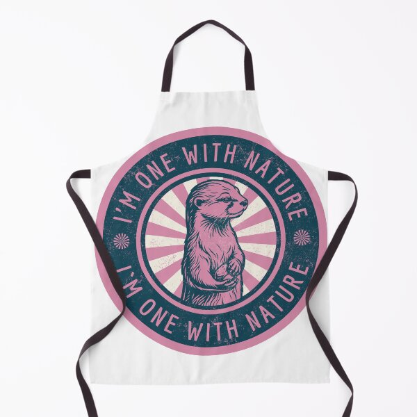 Item preview, Cute Otter Nature Badge Retro Design designed and sold by benyrhmt.