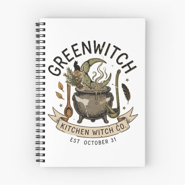 Item preview, Greenwitch Kitchen Witch Cauldron Halloween Design Graphic Tee v18 designed and sold by DarylWelsh2024.