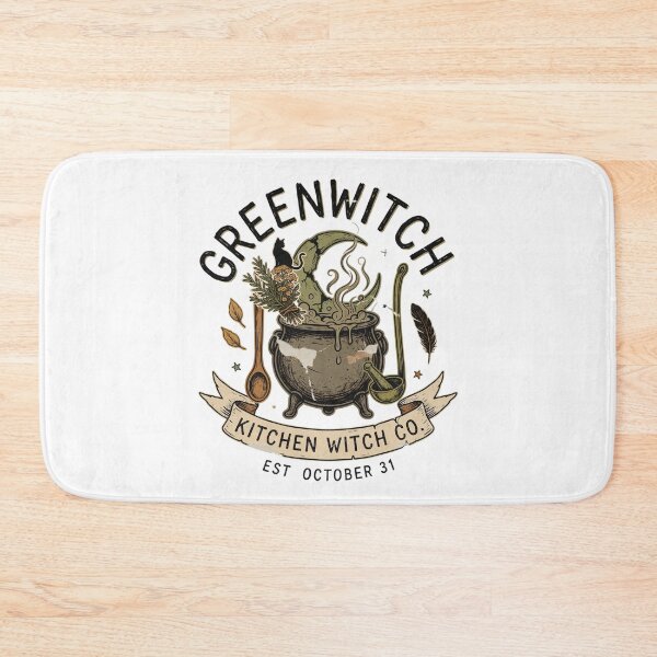 Item preview, Greenwitch Kitchen Witch Cauldron Halloween Design Graphic Tee v18 designed and sold by DarylWelsh2024.
