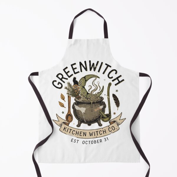 Item preview, Greenwitch Kitchen Witch Cauldron Halloween Design Graphic Tee v18 designed and sold by DarylWelsh2024.