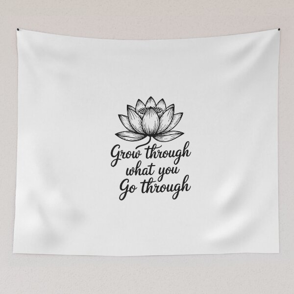 Item preview, Lotus Wisdom Yoga Quote designed and sold by NiftyWrx.
