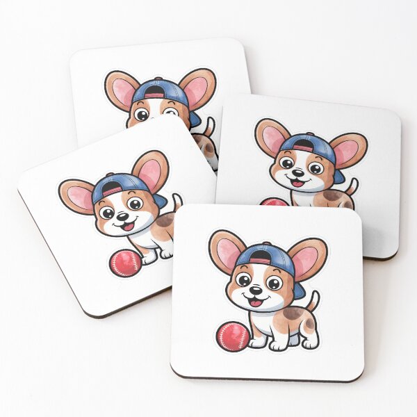 Item preview, Cute Dog in Cap Playing Fetch designed and sold by NiftyWrx.