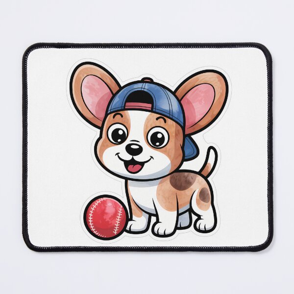 Item preview, Cute Dog in Cap Playing Fetch designed and sold by NiftyWrx.
