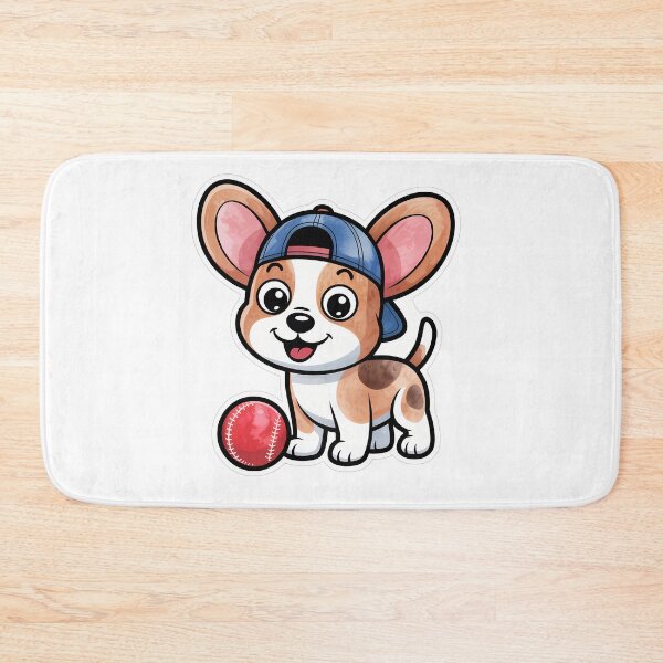 Item preview, Cute Dog in Cap Playing Fetch designed and sold by NiftyWrx.
