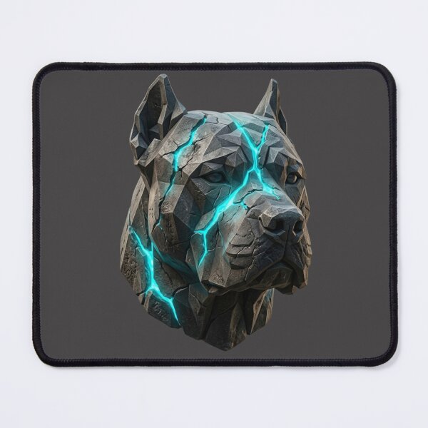 Item preview, Geometric Volcanic Presa Canario Dog Basalt Stone Cyberpunk Emblem designed and sold by EfectoCreativo.