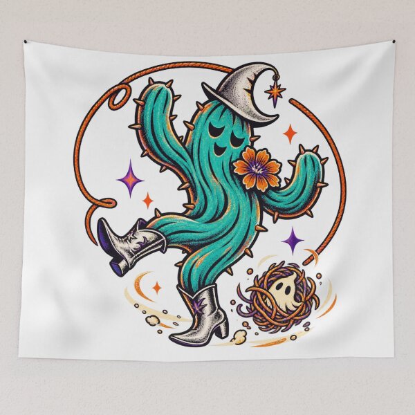 Item preview, Midnight Cactus Dance – Spooky Western Desert Spirit designed and sold by ODDLUME CLUB.