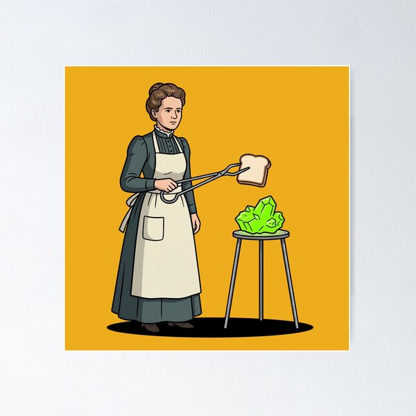 Item preview, Marie Curie Toasting Bread On Radium designed and sold by Rare By Hero.
